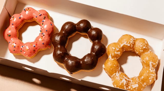 Assorted 3 Piece Mochi Donuts.