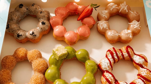 Half Dozen Assorted Mochi Donuts.