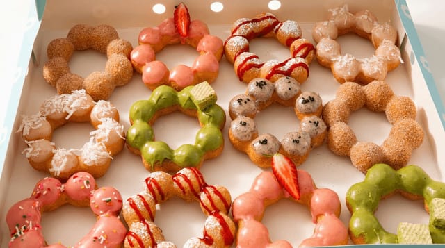Dozen Assorted Mochi Donuts.